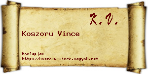 Koszoru Vince névjegykártya